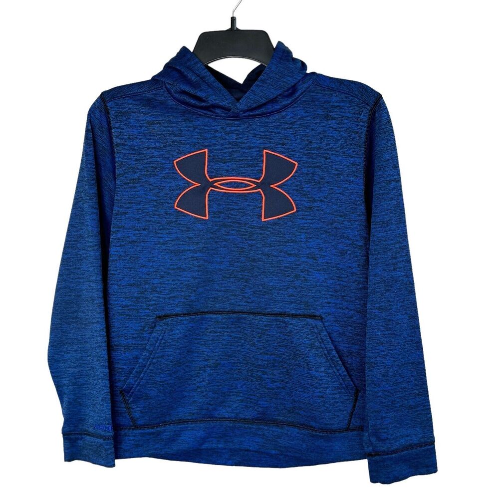 Under Armour Youth Boys Large Storm 1 Hoodie Hooded Loose Fit Long Sleeve Blue